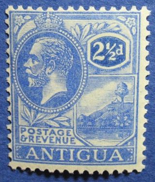 1922 Antigua 2 1/2d Scott 49a S.  G 71  Cs04579 photo