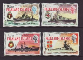 Falkland Island Battle Ships 237 - 240 Vf (12994) photo