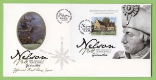 Gibraltar 2008 150th Anniversary Of Nelson Birth,  Mini Sheet On First Day Cover photo