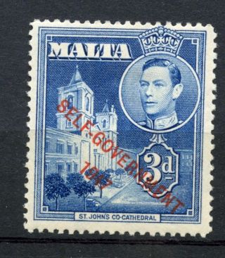 Malta 1948 - 53 Sg 240,  3d Kgvi Optd 