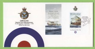 Gibraltar 2008 90th Anniversary Of The Raf Miniature Sheet On First Day Cover photo