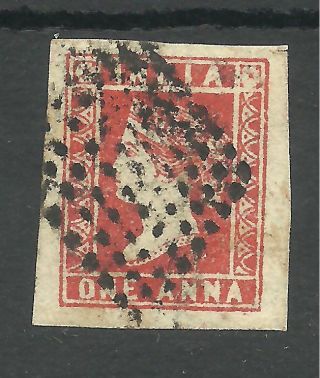 India Sg16 The 1854 Victorian 1a Dull Red Fine With 4 Margins Cat £250 photo