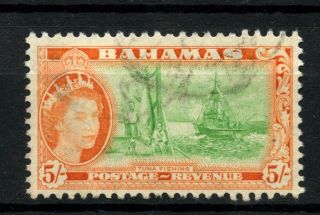 Bahamas 1954 - 63 Sg 214 5s Qeii Definitive A51063 photo