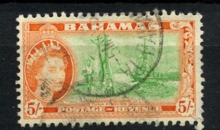 Bahamas 1954 - 63 Sg 214 5s Qeii Definitive A51062 photo