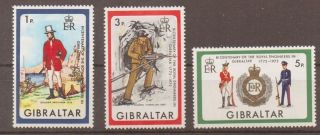 Gibraltar Sg297/9 1972 Royal Engineers photo