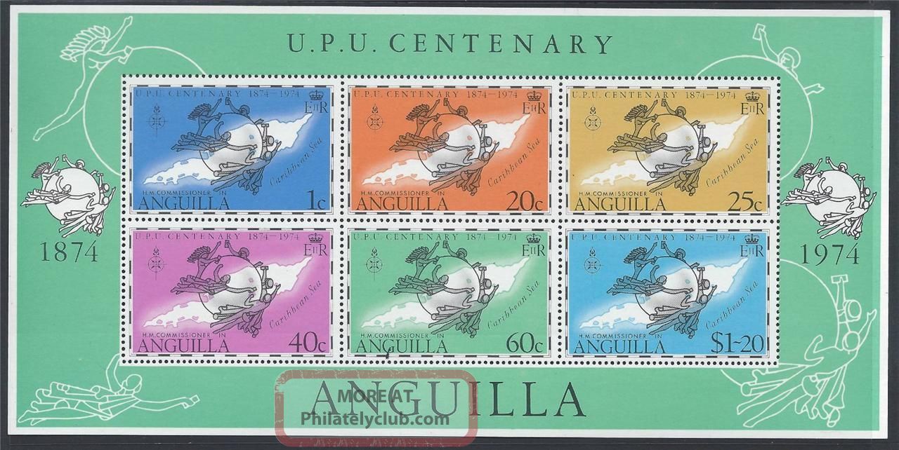 Mini Sheet - Anguilla 1974 Centenary Of U.  P.  U.  Ms194 British Colonies & Territories photo