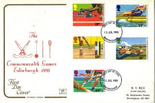 15 July 1986 Commonwealth Games Cotswold First Day Cover Birmingham Fdi photo