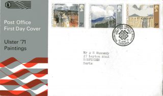 16 June 1971 Ulster Paintings Post Office First Day Cover Bureau Shs photo