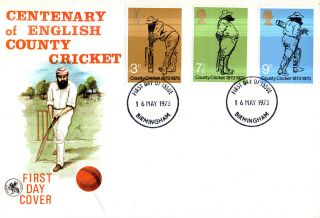 16 May 1973 County Cricket Wessex First Day Cover Birmingham Warwicks Ccc Fdi photo