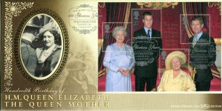 4 August 2000 Queen Mother M Sheet Benham Blcs 188 First Day Cover Westminster photo