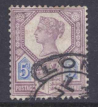 Gb Sg207a Qv 5d Dull Purple & Blue Our Ref K267 Jubilee Issue Die Ii photo