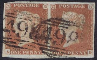 1841 1d Red Plate 70 Aa - Ab Fine 4m Missing Imprimaturs photo