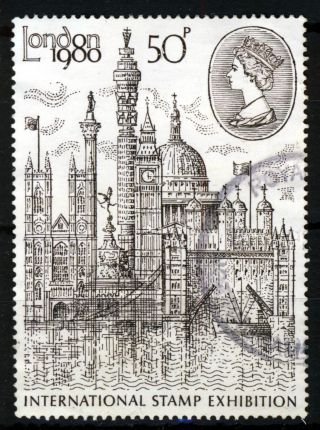Gb Queen Elizabeth Ii 1980 50p London International Stamp Exhibition Sg 1118 Vfu photo