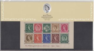 2002 Gb 50th Anniversary Of Wilding Definitives M/s Presentation Pack I photo