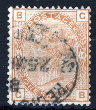 Gb Qv 1881 1/ - Orange - Brown Plate 14 Gb Watermark Crown Sg 163 (specj117) photo