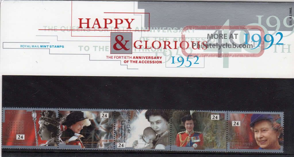 Qeii Presentation Pack No 225 Happy And Glorious 1992 Great Britain photo