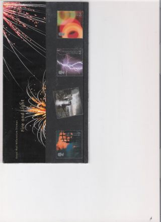 2000 Royal Mail Presentation Pack Fire And Light photo