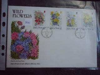 Isle Of Man First Day Cover 1987 Wild Flowers photo