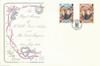 Jersey - First Day Cover - 1986 - Wedding Of Prince Andrew - Not Postal photo