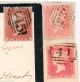1856 - 1858 3xcovers,  1d Stars,  Plates 33,  34 Transitional & 36,  Various Postmarks Covers photo 1