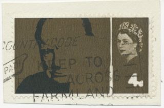 1965 Churchill 4 D Variety Showing A Most Unusual Dry Print Of The Colour Black photo