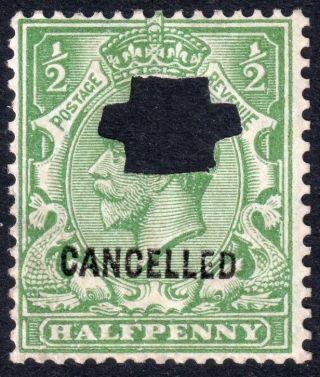 Sg 418 Spec N33 X ½d Green Punched & Cancelled Type 33p M/mint photo
