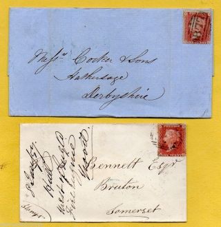 1856 & 1857 Cover And Wrapper,  1d Stars,  Plates 34 & 36,  Various Postmarks photo