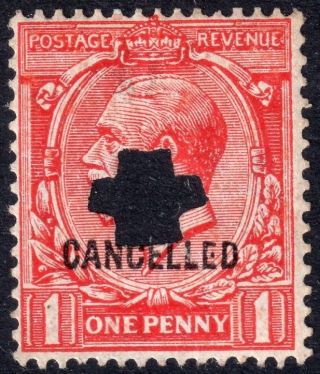Sg 419wi 1d Scarlet Punched & Cancelled Type 33p photo