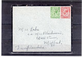 Gb = Postal History - G5,  (1926) Market Harborough D/ring Cancel To Moffat photo