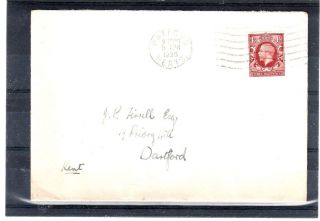 Gb = Postal History - G5,  (1935) Watford,  Herts.  Machine Cancel To Dartford photo