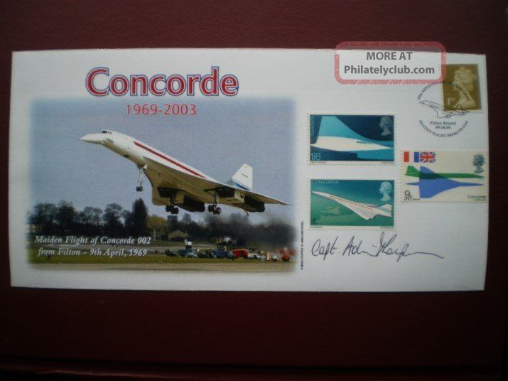 2004 Sifned Capt Concorde 35th Anniv Maiden Flight Cover Covers photo