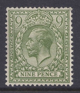 1924 - 1926 Gb Sg427 Kgv 9d Olive Green Mh/mm Our Ref B3 photo