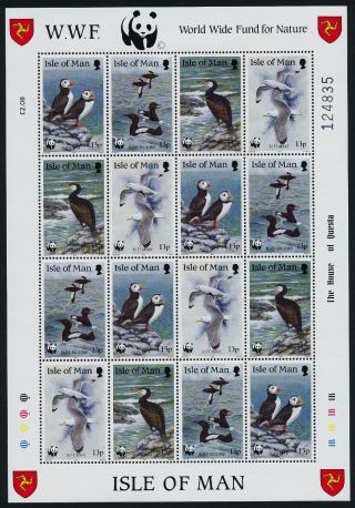 Isle Of Man 402a Sheet Birds photo