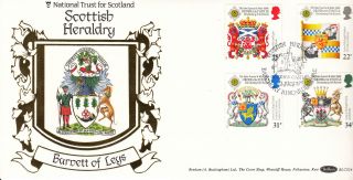 1987 Uk Scottish Heraldry Fdc - National Trust - Burnett Of Leys - Crathes Castle photo