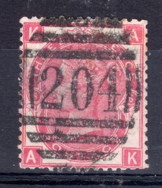 Gb = Town/village Cancel.  On Qv Stamp - `204 - Cirencester` Sg103 (pl.  6) C.  £55. photo