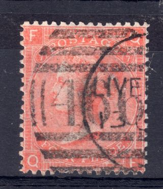 Gb = Town/village Cancel.  On Qv Stamp - `466 - Liverpool` Sg94,  Pl.  7,  C.  £100. photo