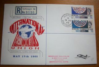 1965 International Telecommunications First Day Cover - Registered Cds P/m (phos photo