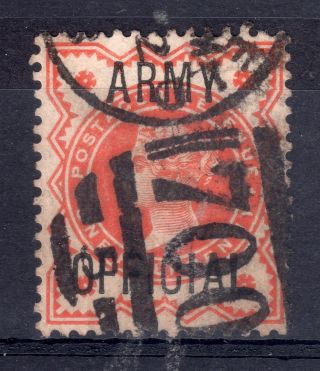 Gb = Town/village Cancel.  On Qv Stamp - `700 - Sheffield` Duplex,  Army Official photo