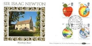 24 March 1987 Sir Isaac Newton Benham Blcs 21b First Day Cover Grantham Shs photo