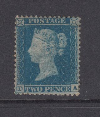 1855 Gb M/m 2d Blue Stamp Wmk - Lc Perf 14 D - A (sg 34) Cat £2800 photo