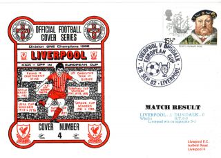 28 September 1982 Liverpool 1 Dundalk 0 Commemorative Cover photo