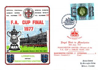 20 June 1977 Fa Cup Final Manchester United 2 Liverpool 1 Commemorative Cover photo