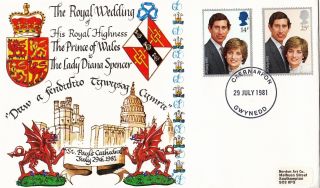 (27864) Gb Cover Princess Diana Day Of Wedding - Caernarfon 29 July 1981 photo