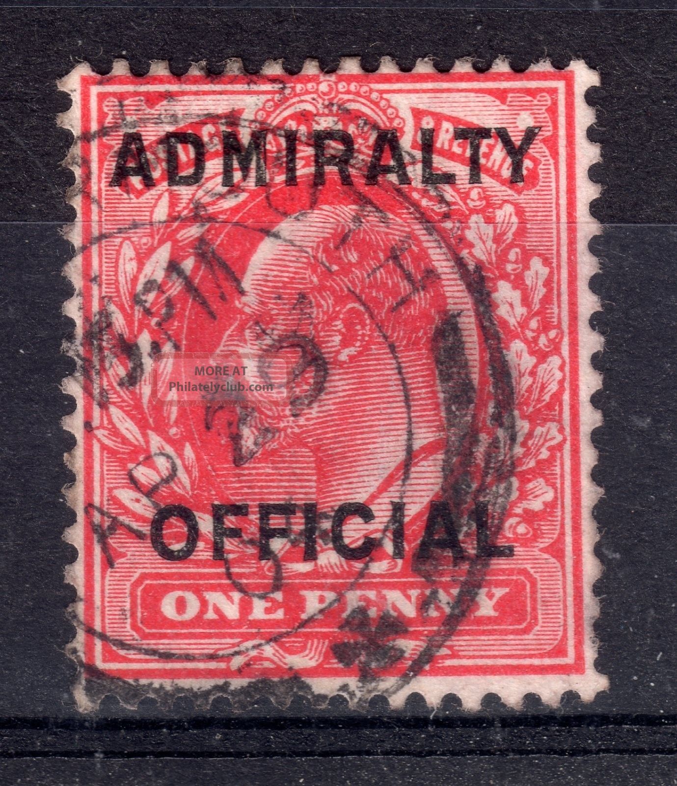 Gb = Town/village Cancel - E7,  `great Yarmouth` ? Admiralty Official Sg O.  108 Great Britain photo