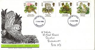 20 May 1986 Nature Conservation Royal Mail First Day Cover Birmingham Fdi photo