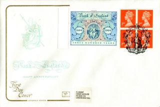 27 July 1994 Bank Of England Label Cotswold First Day Cover London Ec Shs photo