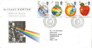 24 March 1987 Sir Isaac Newton Royal Mail First Day Cover Woolsthorpe Shs photo