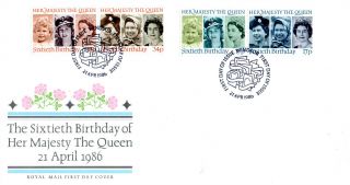 21 April 1986 Queen 60th Birthday Royal Mail First Day Cover Windsor Shs photo