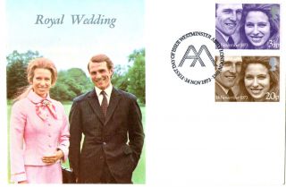 14 November 1973 Royal Wedding Wessex First Day Cover Westminster Abbey Shs photo