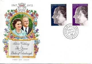 20 November 1972 Royal Silver Wedding Philart First Day Cover House Of Lords Cds photo